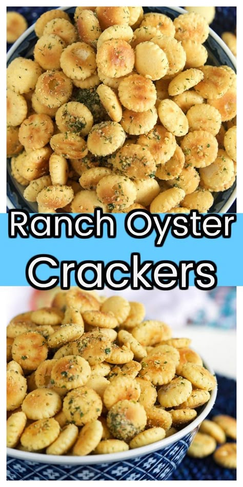 Spicy Ranch Oyster Crackers, Oyster Cracker Snack, Oyster Crackers Recipe, Seasoned Oyster Crackers, Ranch Oyster Crackers, Ranch Crackers, Spicy Crackers, Seasoned Crackers, Spicy Ranch