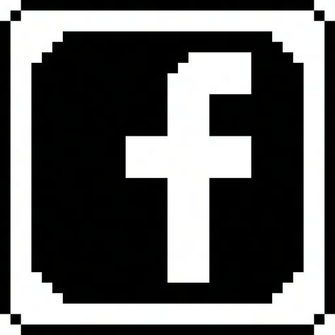 Facebook Logo Black, Black Pixel, Facebook Logo, Facebook Pixel, Iphone Ideas, Logo Black, App Icon, Pixel Art, Iphone