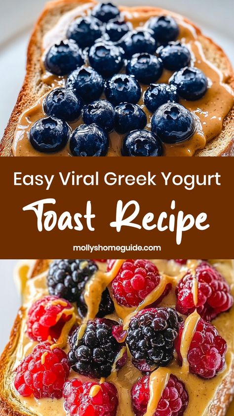 Discover the trendy and delicious world of viral Greek yogurt toast with our mouthwatering recipes! Elevate your breakfast game with these nutrient-rich and flavorful combinations that are perfect for any time of day. From sweet to savory, there's a Greek yogurt toast recipe for every palate. Whether you're looking for a quick and easy snack or a satisfying meal idea, these toasts are sure to become your new go-to. Greek Yogurt Toast, Yogurt Toast, Best Greek Yogurt, Greek Yogurt Breakfast, Sourdough Bread Sandwiches, Sourdough Sandwich, Yogurt Breakfast, Greek Yogurt Recipes, Mouthwatering Recipes