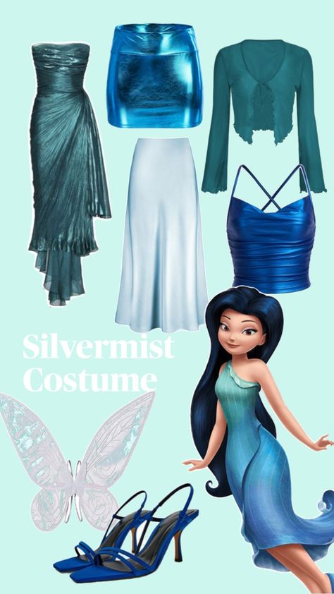 fairy costume, halloween costume, tinkerbell costume, group costume Tinkerbell Costume Group, Silvermist Costume, Fairy Costume Halloween, Tinkerbell Outfit, Monster High Makeup, Tinkerbell Costume, Tinker Bell Costume, Classy Halloween Costumes, Tinkerbell Fairies