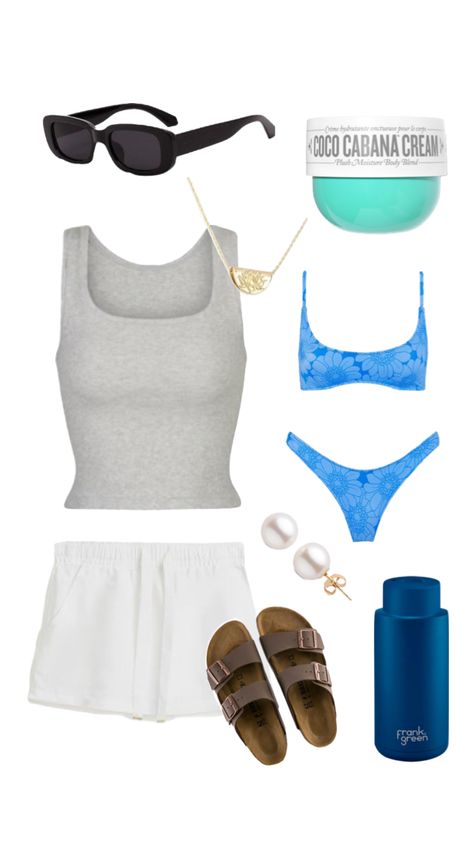 Bathers Outfit, Summer Aussie Outfits, Basic Beach Outfit, Basic Aussie Outfits Summer, Beach Outfit Layout, Basic Aussie Clothes, Aussie Girl Outfits, Aussie Summer Outfits, Basic Aussie Outfits