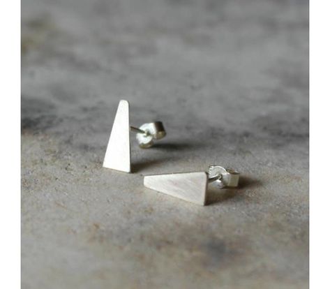 Âme Jewels - Silver 3/4 Geometric Earrings - Silver Triangle Earrings Stud, Triangle Studs, Geometric Studs, Tiny Studs, Rings Necklace, Tiny Stud Earrings, Sterling Silver Stud Earrings, Triangle Earrings, Stud Set