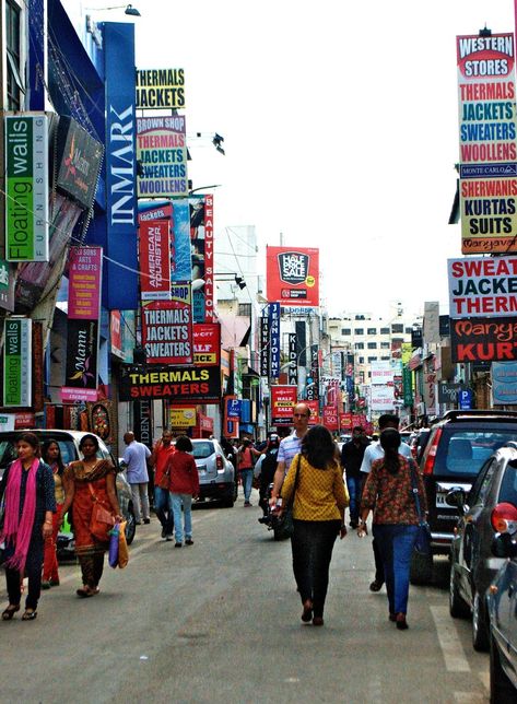 Bangalore Street Photography, Commercial Street Bangalore, Street Photography Portrait, Indian Coffee, Bangalore City, Shop Facade, Logo Illustration Design, Street Shopping, Neon City