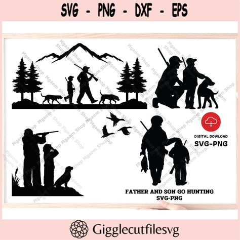 Hunting Ornaments, Hunting Tattoos, Hunting Themes, Hunting Svg, Pheasant Hunting, Tattoo For Son, Memorial Tattoo, Fathers Day Presents, Dad Son