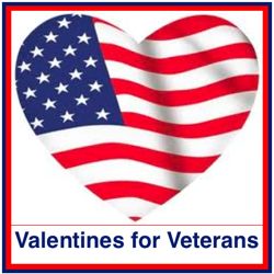 Valentines For Veterans Ideas, Valentines For Veterans, Veterans Cards, Beta Club, February Art, Operation Gratitude, Patriotic Cards, Daisy Troop, Valentine Art Projects