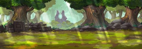 ArtStation - Side scrolling game Background concept - Forest, Donghun Lee Side Scrolling Game Background, Side Scrolling Game, Side Scroller Game Art, Forest Concept, Side Scroller, Forest Games, Game Background Art, Forest Background, Fantasy Forest