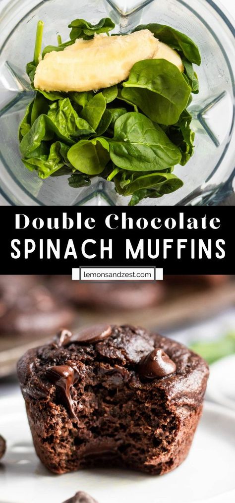 Looking to get some extra veggies in? Sneak some spinach in with these tasty and simple Chocolate Spinach Muffins! 10 minutes to prep, and super kid friendly. Delicious and wholesome, and a green smoothie in every bite but no one will know! Chocolate Spinach Muffins, Spinach Muffins, Veggie Muffins, Veggie Snacks, Healthy Baby Food, Vitamix Recipes, Weaning Recipes, Couple Cooking, Lost 100 Pounds