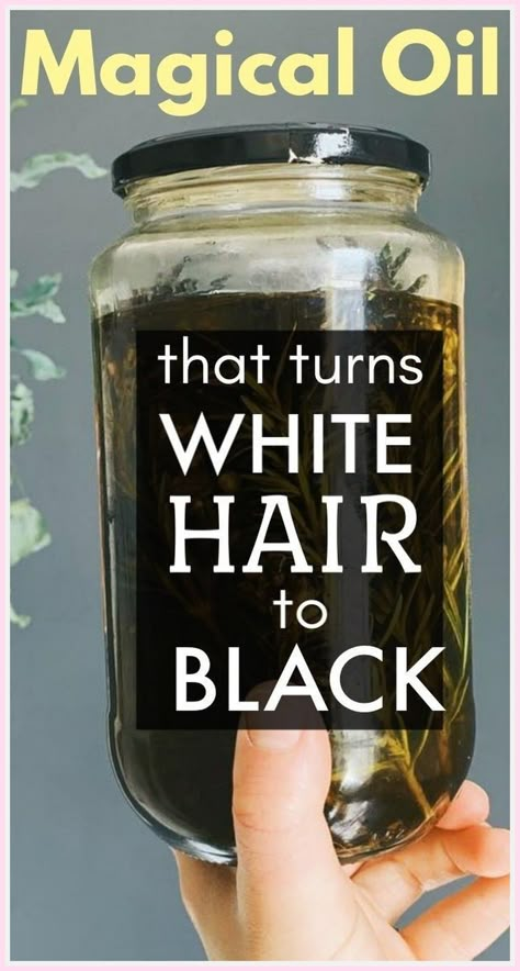 Magical Oil to Turn White Hair to Black Permanently In 7 Days Guaranteed Remedy For White Hair, Grey Hair Remedies, Magic Oil, Black And Grey Hair, Pure Coconut Oil, Diy Hair Care, Lost Hair, Skin Secrets, Hair Thickening