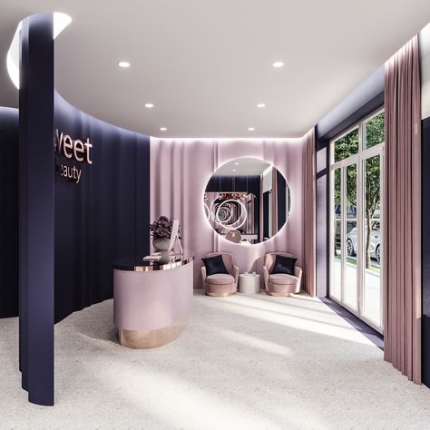 Pink Salon Suite, Luxury Makeup Studio, Makeup Studio Interior Design, Makeup Salon Decor, Luxury Beauty Salon Design, Beauty Salon Decor Luxury, Makeup Studio Interior, Luxury Salon Interior Design, Beauty Salon Interior Luxury