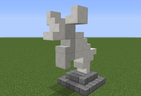 Easy Minecraft Deer Statute Minecraft Museum, Minecraft Garden, Minecraft Statues, Minecraft Banners, Deer Statues, Easy Minecraft Houses, Minecraft Castle, Cute Minecraft Houses, Minecraft Furniture