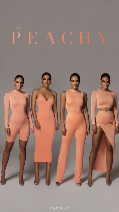 Peach Pants Outfit, Peach Dress Outfit, Peach Outfit, Peach Dresses, Peach Clothes, Peach Pants, Orange Outfits, Boujee Outfits, Office Dresses For Women