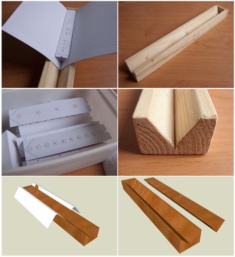 DIY: Section Punch Tool by BoekBindBoetiek Buku Diy, Bookbinding Tools, Sewing Station, Homemade Books, Bookbinding Tutorial, Book Binding Diy, Punch Tool, Handmade Book, Handmade Journals