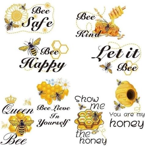 Bee Safe, Honey Decor, Home Office Nursery, Bee Sunflower, Bee Quotes, Hexagon Cards, Bee Stuff, Sunflower Wall Decor, Stickers Easy