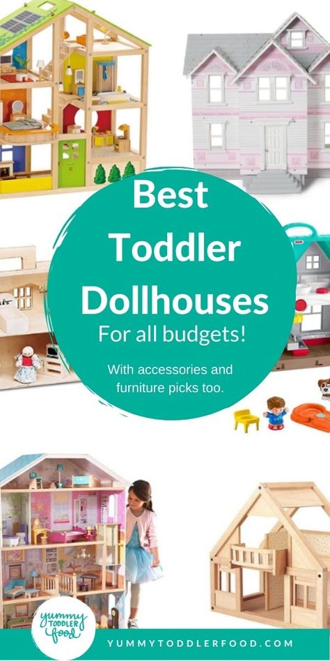 Make choosing a toddler dollhouse much easier with these best picks for durability, design, price, and size to provide the kids with hours and hours of pretend play! #toddlerdollhouse #toddlergifts #toddlertoys Toddler Dollhouse, Toddler Tea Set, Paw Patrol Vehicles, Best Toddler Toys, Toddler Gear, Kids Doll House, Toddler Bike, Play Kitchen Accessories, Toddler Bath