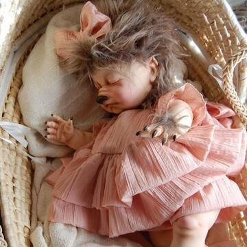 Werewolf Pup, Avatar Babies, Apoxie Sculpt, Creepy Toys, Scary Dolls, Gothic Dolls, Fantasy Doll, Ooak Art Doll, Halloween Doll