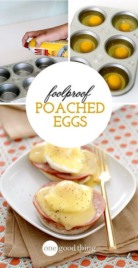 How to make foolproof poached eggs #PoachedEggs #DIYPoachedEggs Oven Poached Eggs, Poaching Eggs, Egg Benedict, Poached Egg, Egg Breakfast, Muffin Tins, Breakfast Brunch Recipes, Poached Eggs, Deviled Eggs