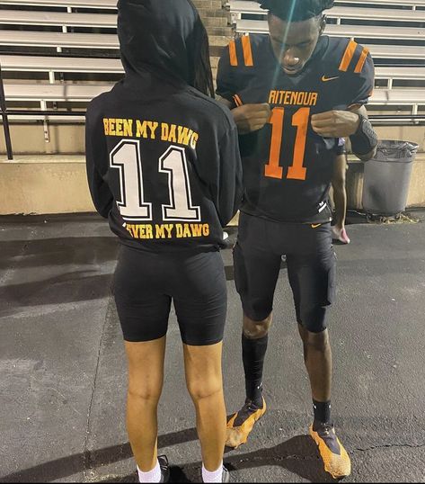 Boy Best Friend Football Shirts, Girlfriend Supporting Boyfriend Football, Football Best Friends, Best Friend Football Shirts, Football Shirts For Girlfriends Black, Football Shirts For Best Friends, Football Girlfriend Hoodie Ideas, Football Couples Shirts, Football Hoodies For Girlfriends