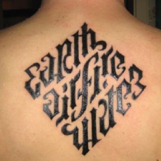 Anagram tattoo. Earth,air,fire, water Diamond Tattoo Designs, Mirror Tattoos, Ambigram Tattoo, Earth Air Fire Water, Elements Tattoo, Diamond Tattoos, Air Fire, Fire Water, Tattoo Parlors