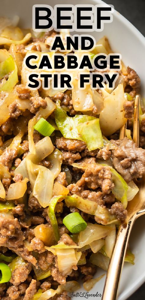 Beef And Cabbage Stir Fry, Cabbage Recipes Southern, Man Recipes, Ground Beef And Cabbage, Wok Recipes, Meat Casserole, Cabbage Stir Fry, Filipino Dish, Pork And Cabbage