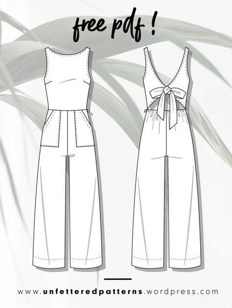 Linen Top Sewing Pattern Free, Pola Jumpsuit, Sukienki Maksi, Jumpsuit Pattern Sewing, Culinary Cooking, Homesteading Skills, Sewing Projects Clothes, Free Pdf Sewing Patterns, Free Sewing Pattern