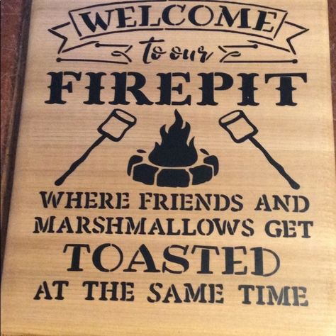 Welcome to our fire pit cedar wood sign. 10”x12” Diy Yard, Firepit, Cedar Wood, Dollar Store Diy, Vinyl Lettering, Permanent Vinyl, Campfire, Wood Sign, Dollar Stores