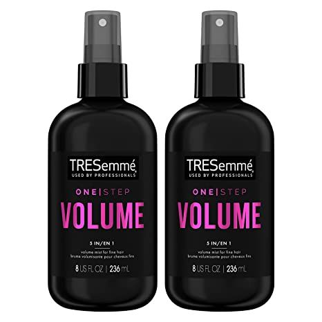 Amazon.com : TRESemmé Hair Care One Step 5 in 1 Leave in Styling Spray for Fine Hair, Weightless & Volumizing, Heat Protectant for Hair, Adds Strength, 2 pk – 8 Fl Oz Ea : Beauty & Personal Care Fine Hair Care, Hair Mist, Flat Hair, Texturizing Spray, Natural Waves, Volume Hair, Nourishing Hair, Hair Styling, First Step