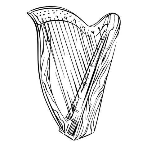 Celtic Harp, Mo Design, Cute Easy Drawings, Create T Shirt, Harp, Graphic Image, Logo Icons, Svg Design, Png Image