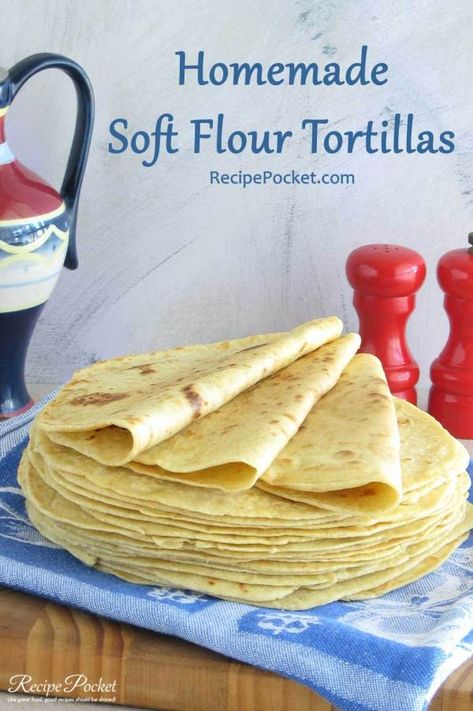 Easy Homemade Tortillas, Homemade Flour, Recipes With Flour Tortillas, Homemade Flour Tortillas, Paleo Bread, Soft Tacos, Tortilla Recipe, Homemade Tortillas, Tortilla Wraps