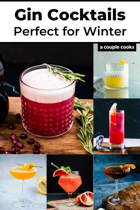 Gin Cider Cocktail, Spiced Gin Cocktail, Italian Winter Cocktails, Alcoholic Winter Drinks, Hot Gin Drinks, Citrus Gin Cocktail, Coctails Recipes Easy Winter, Christmas Cocktail With Gin, Winter Inspired Cocktails