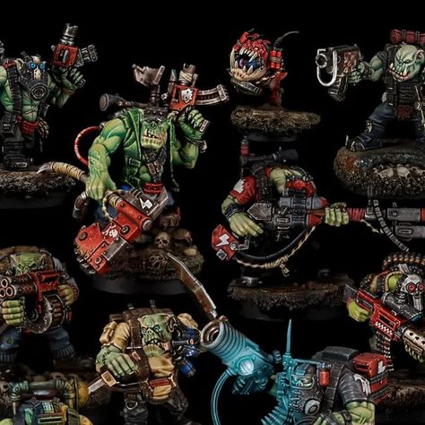 Ork Boyz 40k, Warhammer 40k Orcs, Ork Kommando Kill Team, Ork Boyz, Ork Kommando, Orks 40k, Imperial Knight, 28mm Miniatures, Warhammer Figures