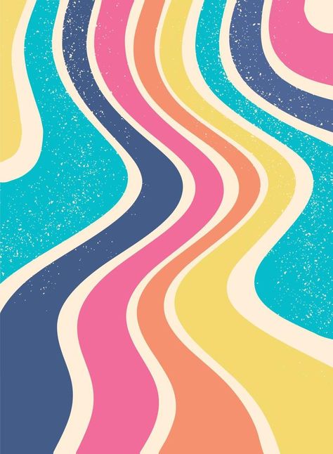 Groovy Background, Platinum Card, Funky Wallpaper, Iphone Music, Wallpaper Accent, Wallpaper Accent Wall, Groovy Retro, Graphic Design Pattern, Colorful Patterns