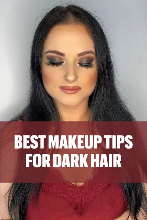 Makeup For Dark Hair Pale Skin, Dark Brown Hair Makeup, Makeup For Dark Hair And Brown Eyes, Make Up For Dark Hair, Dark Hair Makeup Ideas, Makeup For Dark Hair, Dark Cherry Brown Hair, Fair Skin Dark Hair, Dark Skin Light Hair