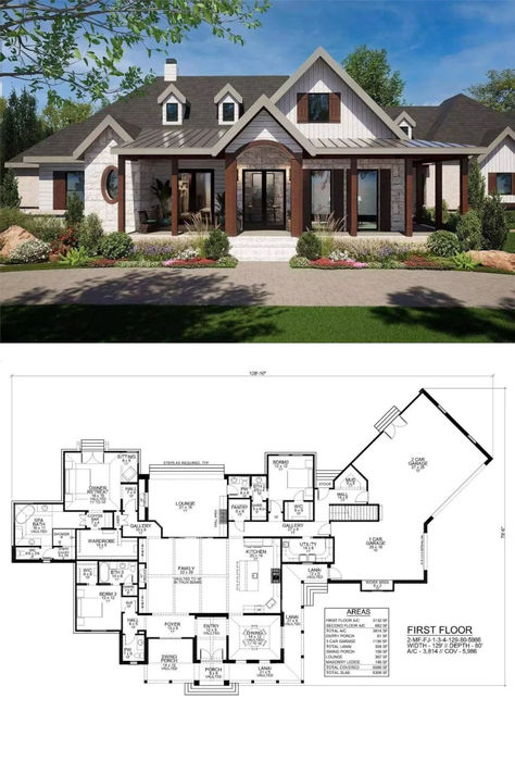 3-Bedroom Angelica Farmhouse with Open Living Space and Angled Garage (Floor Plan) House Plans With Angled Garage, Celebrity Houses Mansions, Cozy Front Porch, Angled Garage, Modern Georgian, One Bedroom House, Open Living Space, Dream Farmhouse, Porch House Plans