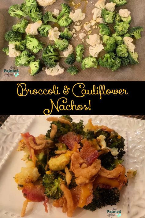 Recipe Box, Broccoli & Cauliflower Nachos | The Painted Apron Broccoli Nachos, Cauliflower Nachos, Painted Apron, Broccoli And Cauliflower, Thanksgiving 2023, Meal Inspiration, Scrumptious Food, French Fried Onions, Chorizo Sausage