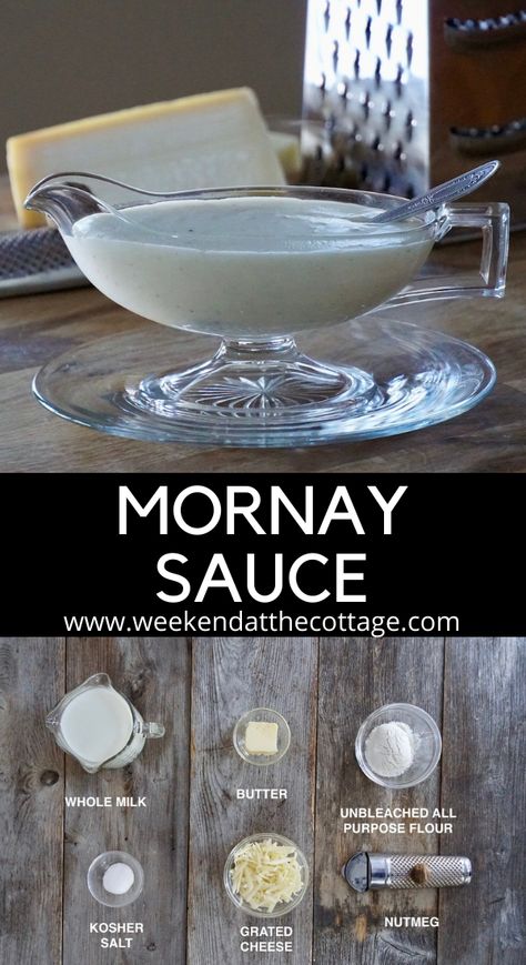 Mornay Sauce Recipe, Easy Cheese Sauce, Smashed Potatoes Baked, Recipes Sauces, Garlic Smashed Potatoes, Mornay Sauce, Potatoes Baked, Bread Sauce, Baked Macaroni And Cheese