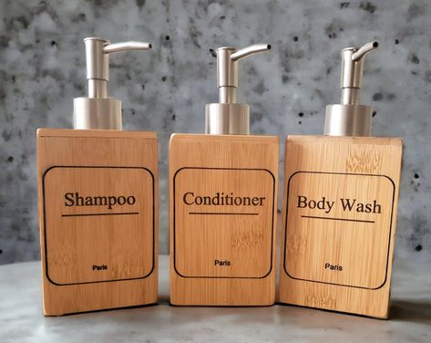 Rattan Wood, Bamboo Bathroom, Shampoo Bottles, Spa Set, Hand Soap Dispenser, Zero Waste Lifestyle, Luxury Spa, Sustainable Living, Soap Dispenser