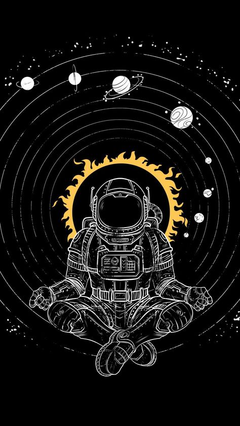 Space Meditation IPhone Wallpaper - IPhone Wallpapers : iPhone Wallpapers Meditation Wallpaper Iphone, Planet Balloons, Cool Black Wallpaper, Iphone Wallpapers Hd, Space Iphone Wallpaper, Wallpapers Ipad, Astronaut Wallpaper, Astronaut Art, Original Iphone Wallpaper