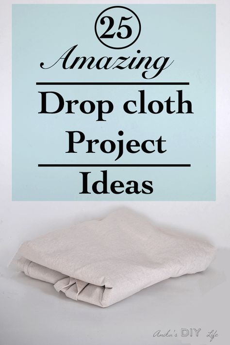 AMAZING drop cloth projects! Easy project ideas using drop cloth | No-sew Drop Cloth Slipcover, Drop Cloth Rug, Cloth Projects, Drop Cloth Projects, Repurpose Projects, Cloth Ideas, Canvas Drop Cloths, Paint Drop, Drop Cloth Curtains