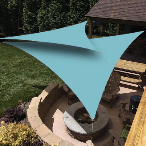 Free 2-day shipping. Buy Elegant Choise 9' Waterproof Heavy Dury Triangle Patio Canopy Cover UV Blocking Sun Shade Sail,Blue at Walmart.com Deck Pergola, Triangle Shade Sail, Triangle Sun Shade, Sail Canopies, Sun Shade Sail, Shade Sails, Patio Party, Patio Canopy, Sun Sail Shade