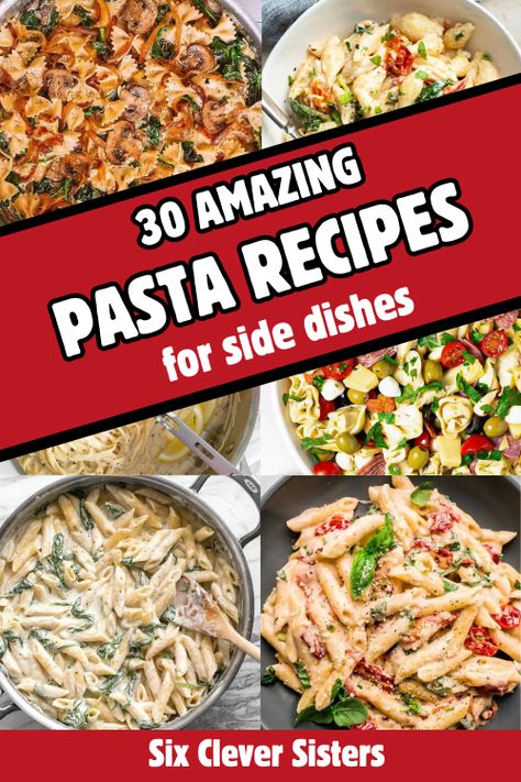 Pasta Side Dishes | Easy Pasta Side Dishes | Best Pasta Side Dishes | Best Pasta Side Dishes | Healthy Pasta Side Dishes | Warm Pasta Side Dishes | Make Ahead Pasta Side Dishes | Pasta Side Dishes BBQ | Baked Pasta Side Dishes | Looking for a pasta side to compliment a meal? This compilation of pasta side dishes has a great variety of pasta side dishes to choose from. #pasta #sidedish #recipe #recipeoftheday #easyside Easy Pasta Side Dishes For Bbq, Pasta As A Side Dish, Easy Noodle Side Dish Recipes, Healthy Pasta Side Dishes, Warm Pasta Side Dishes, Pasta Side Dishes Easy For Chicken, Pasta Side Dish For Salmon, Easy Pasta Sides, Side Pasta Dishes