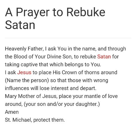 A Prayer to Rebuke Satan Rebuke The Devil Prayer, Satanic Prayer, Chanting Spells, Breakthrough Prayers, Uplifting Poems, Scripture Notes, Generational Curses, Praying Woman, Prayer For My Family