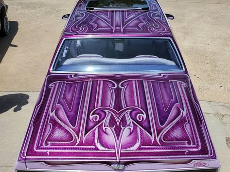 Lowrider Paint Patterns, Low Rider Paint Jobs, Lowrider Paint Jobs, Lowrider Pinstripe, Lowrider Interior, Custom Car Paint Jobs, Truck Paint Jobs, Car Pinstriping, Kustom Paint