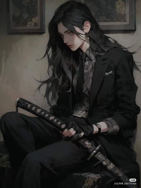 Anime Black Hair, Dessin Adorable, Badass Women, Digital Art Anime, 판타지 아트, 영감을 주는 캐릭터, Female Character Design, Dark Anime, Handsome Anime Guys