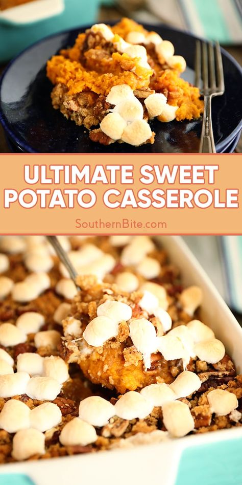 Thanksgiving Dinner Recipes Sides, Easy Sweet Potato Recipes, Canned Yams, Best Sweet Potato Casserole, Sweet Potato Casserole Easy, Thanksgiving Food Sides, Thanksgiving Appetizer Recipes, Sweet Potato Recipes Casserole, Yummy Sweet Potatoes