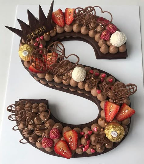 Number Birthday Cakes For Men, Letter Cakes Ideas Initials, Chocolate Bar Cakes, Cake Design For Men, Alphabet Cake, Number Birthday Cakes, 18th Cake, Birthday Cake For Husband, Divine Proportion