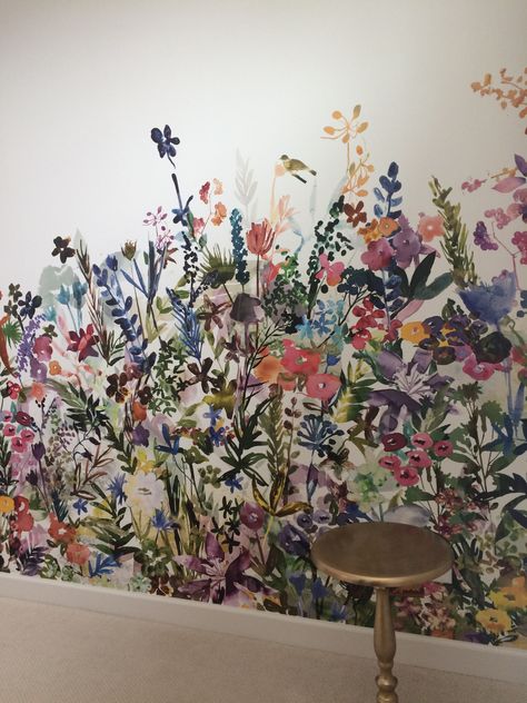 Wild Flowers Mural, Wild Flower Wall Mural, Wild Flower Mural, Meadow Mural, Flower Murals, Wildflower Mural, Outdoor Murals, Toddlers Room, Garden Mural