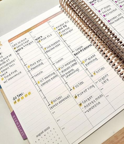 Planner Key Color Code, Erin Condren Hourly Planner Ideas, Hourly Planner Ideas, Goals Planner Ideas, Planner Setup Ideas, Business Planner Organization, Student Planner Organization, Planner Organization College, Erin Condren Hourly