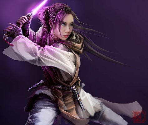 Jedi Padawan by sXeven on DeviantArt Female Jedi, German Star, Jedi Outfit, Jedi Art, Star Wars Women, Star Wars Characters Pictures, Jedi Knight, Star Wars Outfits, Star Wars Concept Art