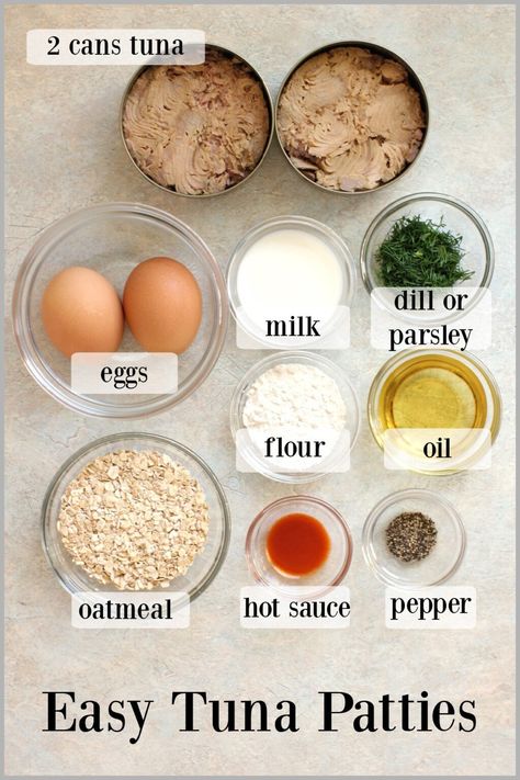 Turn a couple cans of tuna into these tasty little Tuna Patties. They're a great project to cook with kids or a quick and easy weeknight family dinner. Whip up the 3-ingredient tartar sauce and you'll have loads of delicious dipping fun. Sides For Tuna Patties, Tuna Patty Recipe Easy, Quick Tartar Sauce, Tuna Meals, Tuna Patty, Tuna Patties Easy, Healthy Meals On The Go, Easy Tartar Sauce, Tuna Patties Recipes