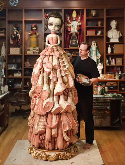 Mark Ryden Created a Sugar-Coated Set for a Major Ballet — 1stdibs Introspective Dress Sculpture, Ten Instagram, Meat Art, Brow Art, Meat Dress, Carved Wood Sculpture, Mark Ryden, Lowbrow Art, Art Food